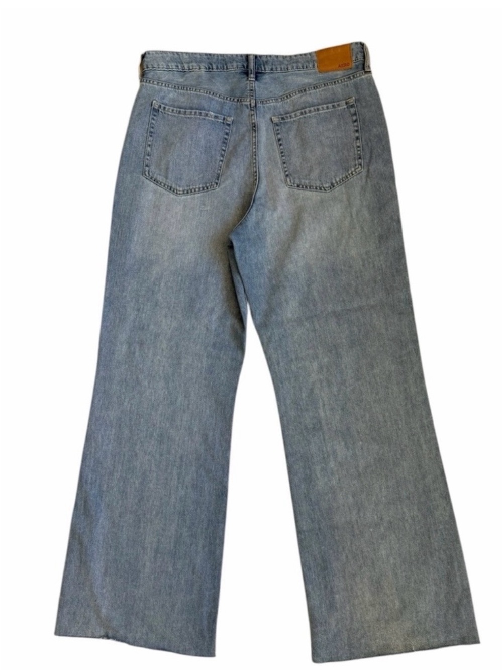 AEROPOSTALE HIGH RISE WIDE LEG DENIM JEANS LIGHTWEIGHT 100% COTTON SIZE 14 REG